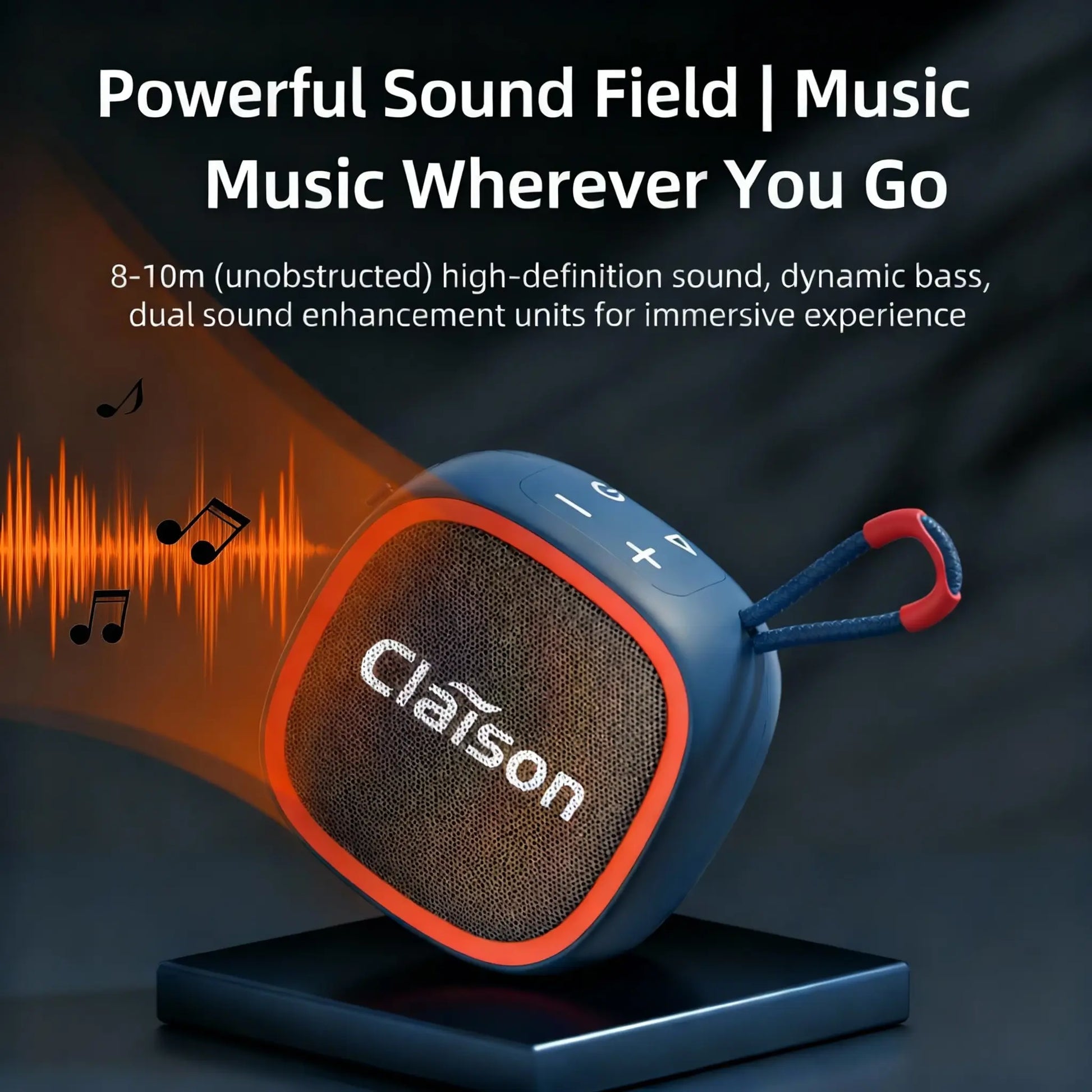 IPX 7-Level Waterproof Multi-Functional Convenient Speaker with LED Ambient Light, Capable of Connecting Multiple Devices, Suitable for Travel, Cycling, Camping, and Family Gatherings.