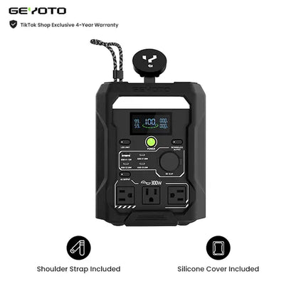 GEYOTO N1000 Portable Power Station - 1024Wh Lifepo4 Battery, 1800W AC Output (3000W P-Boost), 140W USB-C PD, 25W Wireless Charger, Fast-Charging Backup for Home & RV Power Outages