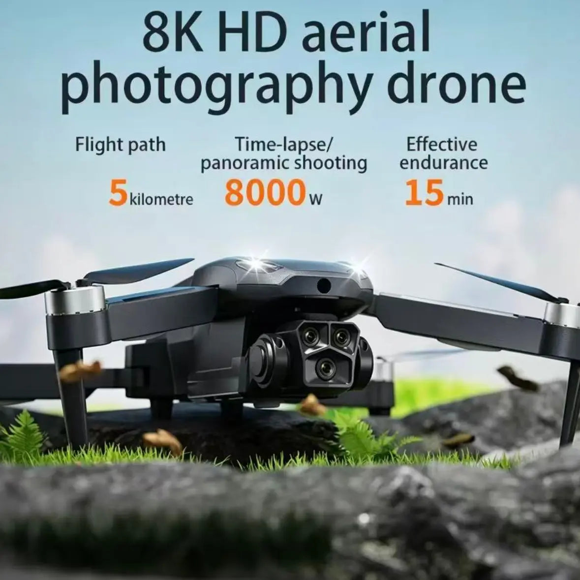 C13S Pro Drone – 4K EIS Camera, GPS & 5G Wifi FPV, Brushless Motor, Optical Flow Hover, Smart Obstacle Avoidance, Auto Return, 360° Stunt Roll, Dual Batteries Included