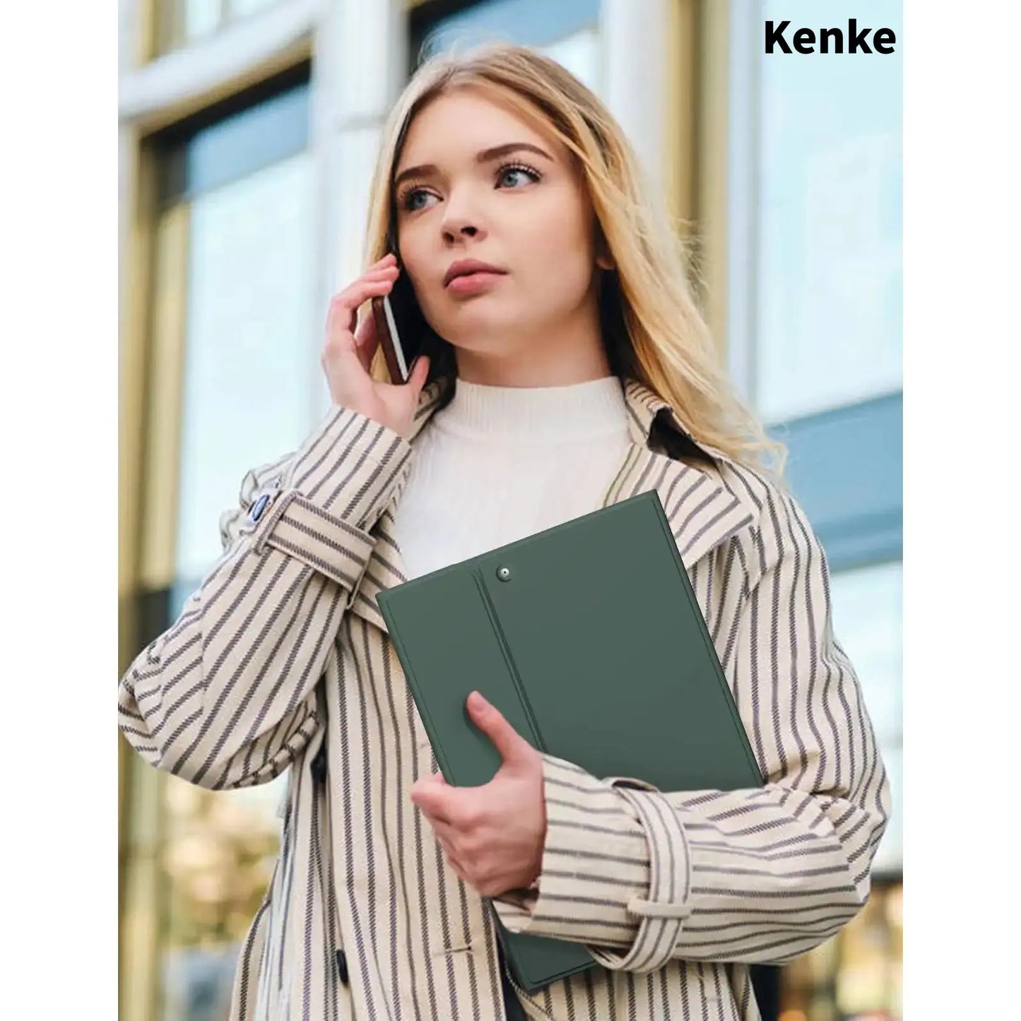 Kenke Bluetooth Keyboard Tablet Case with Pencil Holder - Magnetic Computer Accessory, Multi-Angle Stand, Handheld Protection, Mobile Cells Casing Compatible with Ipad 7Th/8Th/9Th/10Th/11Th Gen, A16 Model, Ipad Air 11-13 In