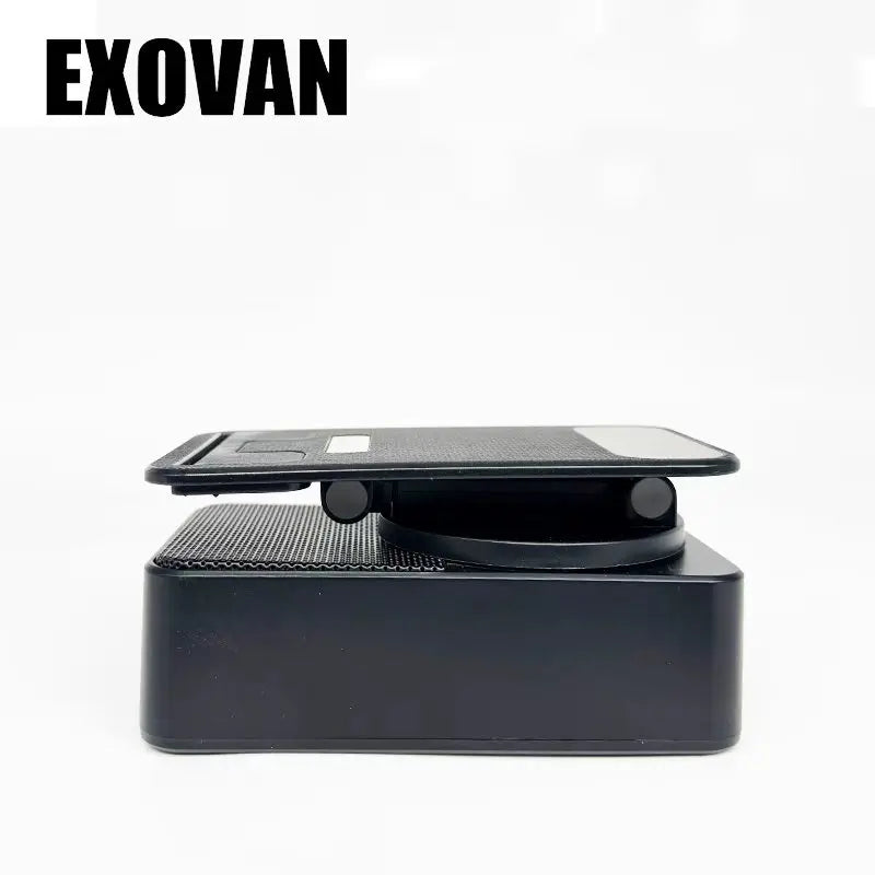 Wireless Audio Bluetooth Speaker 5In1 Phone Holder Emergency Rechargeable Withcolorful Ambient Light 300° Foldable for Tablet Iphone Android, Gifts for Men Women ，Black with LED Nightlight Wireless Induction Bluetooth Speaker Stand